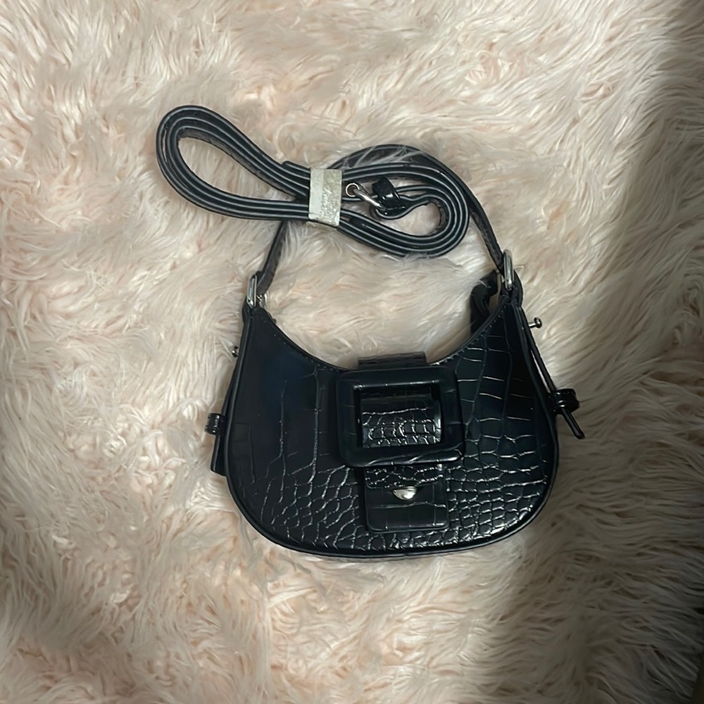 Crocodile Black Purse